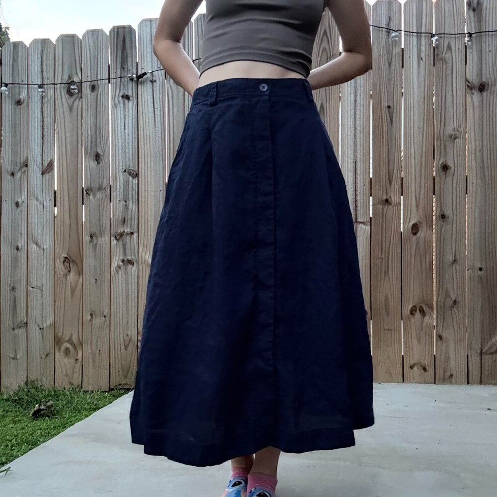 American Vintage Women's Navy and Blue Skirt